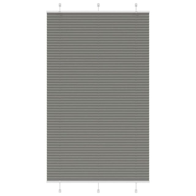 Berkfield Home Pleated Blind Anthracite 115x200 cm Fabric Width 114.4 cm Polyester in Black - image 1