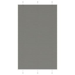 Berkfield Home Pleated Blind Anthracite 115x200 cm Fabric Width 114.4 cm Polyester in Black - thumbnail 1