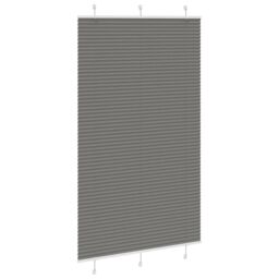 Berkfield Home Pleated Blind Anthracite 115x200 cm Fabric Width 114.4 cm Polyester in Black - thumbnail 3