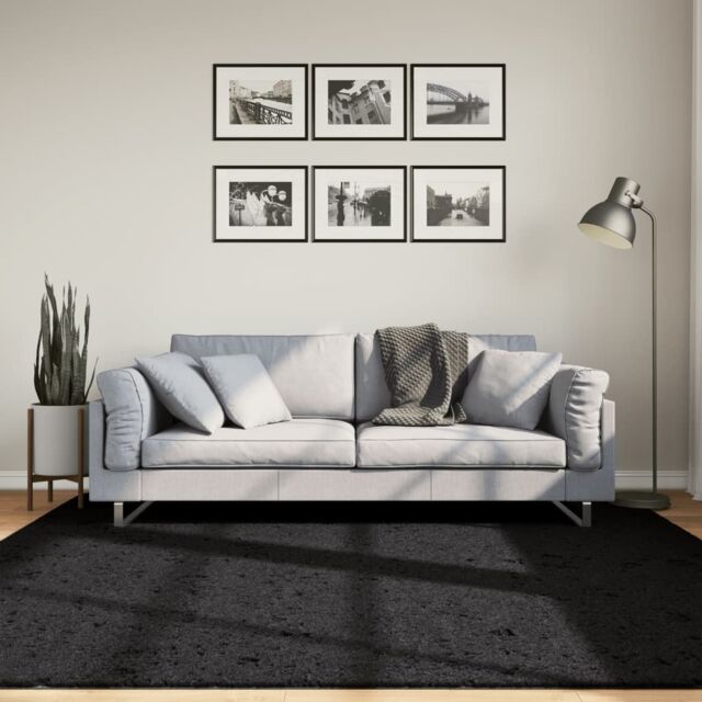 Berkfield Home Rug OVIEDO Short Pile Black 200x200 cm - Size: Medium - image 1