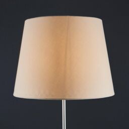 ValueLights Charlie Modern Stem Brushed Chrome Floor Lamp in Metallic Silver - thumbnail 4