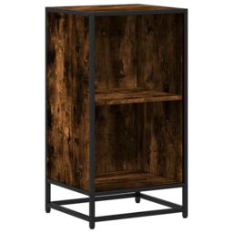 Berkfield Home Book Cabinet Smoked Oak 40x35x76 cm Engineered Wood in Brown - Size: 40 x 35 x 76 cm - thumbnail 2