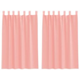 Berkfield Home Voile Curtains with Loops 2 pcs Pink 140x175 cm - thumbnail 2