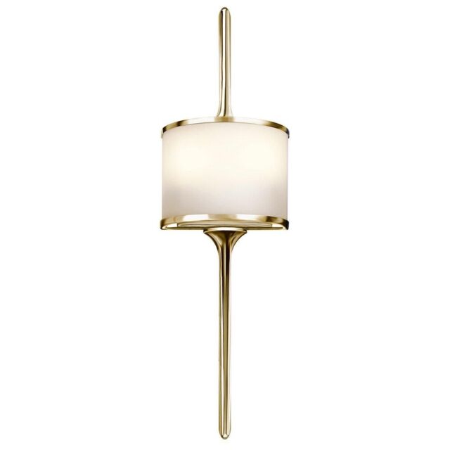 Netlighting Mona 2 Light Bathroom Wall Light Polished Brass IP44 G9 in Yellow - image 1