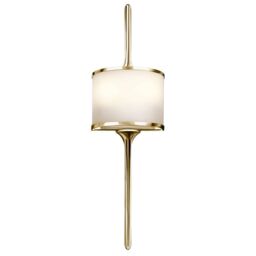 Netlighting Mona 2 Light Bathroom Wall Light Polished Brass IP44 G9 in Yellow