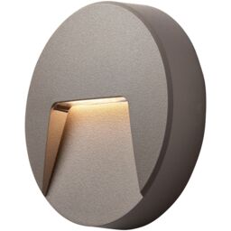 Loops 4 PACK Round Outdoor IP65 Pathway Guide Light - Indirect CCT LED - Grey ABS - thumbnail 4