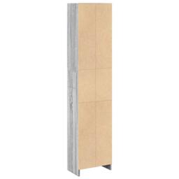 Berkfield Home Decorative Bookcase Grey Sonoma 40x24x176 cm Engineered Wood - Size: 40 x 24 x 176 cm - thumbnail 6