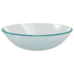 Berkfield Home Bathroom Sink with Tap & Push Drain Frosted Tempered Glass in Gold - thumbnail 7