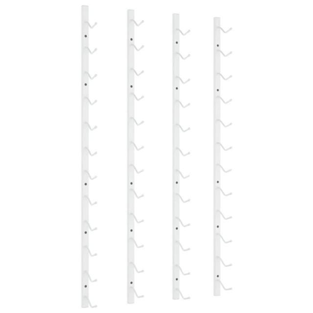 Berkfield Home Wall Mounted Wine Rack for 12 Bottles 2 pcs White Iron - image 1