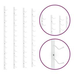 Berkfield Home Wall Mounted Wine Rack for 12 Bottles 2 pcs White Iron - thumbnail 4