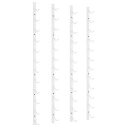 Berkfield Home Wall Mounted Wine Rack for 12 Bottles 2 pcs White Iron - thumbnail 1