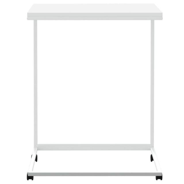 Berkfield Home Side Table with Wheels White 55x35x70 cm Engineered Wood - Size: 55 x 35 x 70 cm - image 1