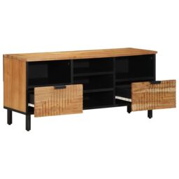 Berkfield Home TV Cabinet 100x33, 5x46 cm Solid Wood Acacia in Brown - thumbnail 2