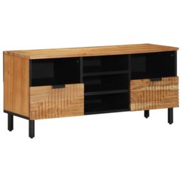 Berkfield Home TV Cabinet 100x33, 5x46 cm Solid Wood Acacia in Brown - thumbnail 1