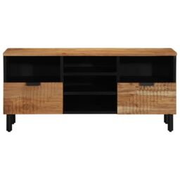 Berkfield Home TV Cabinet 100x33, 5x46 cm Solid Wood Acacia in Brown - thumbnail 4