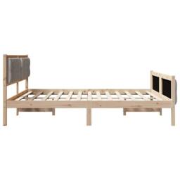 Berkfield Home Bed Frame with Headboard Taupe 180 x 200 cm Solid Pine Wood - thumbnail 6