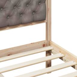 Berkfield Home Bed Frame with Headboard Taupe 180 x 200 cm Solid Pine Wood - thumbnail 8