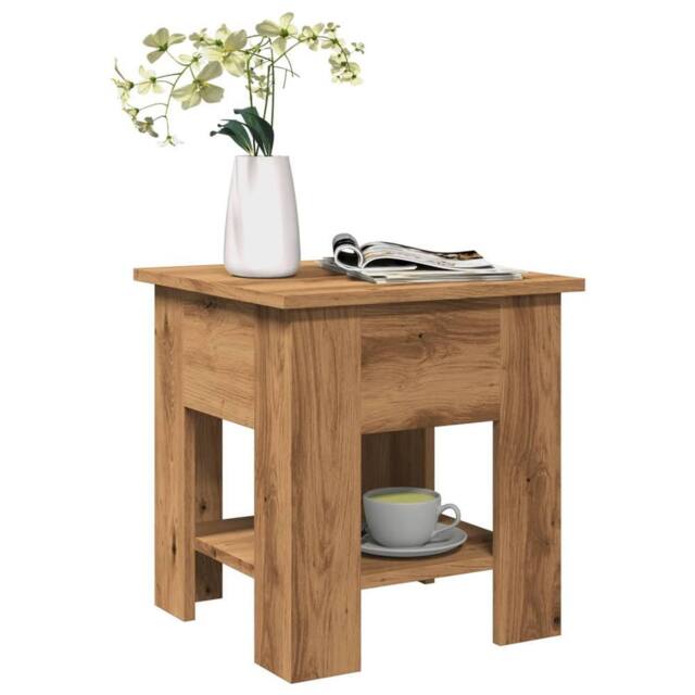 Berkfield Home Coffee Table Artisan Oak 40x40x42 cm Engineered Wood in Brown - Size: 40 x 40 x 42 cm - image 1