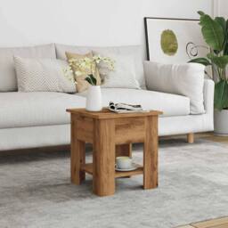 Berkfield Home Coffee Table Artisan Oak 40x40x42 cm Engineered Wood in Brown - Size: 40 x 40 x 42 cm - thumbnail 3