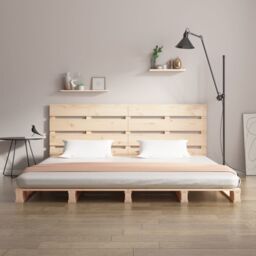 Berkfield Home Bed Frame 120x190 cm Small Double Solid Wood Pine in Brown - thumbnail 3