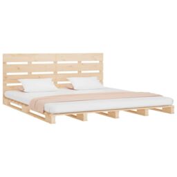 Berkfield Home Bed Frame 120x190 cm Small Double Solid Wood Pine in Brown - thumbnail 4
