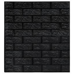 Berkfield Home 3D Wallpaper Bricks Self-adhesive 10 pcs Black - thumbnail 3