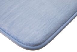 Orsina Swan Design Square Bath Mat, Nature-Inspired Blue & White Square Bath Rug, Soft Flannel Fleece Shower Mat - thumbnail 3