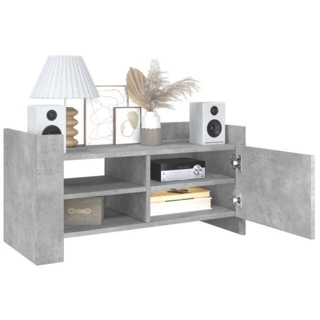 Berkfield Home TV Cabinet Concrete Grey 80x35x40 cm Engineered Wood - Size: 80 x 35 x 40 cm - image 1