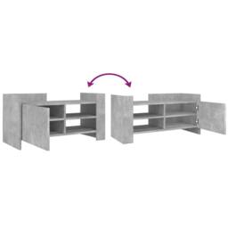 Berkfield Home TV Cabinet Concrete Grey 80x35x40 cm Engineered Wood - Size: 80 x 35 x 40 cm - thumbnail 7