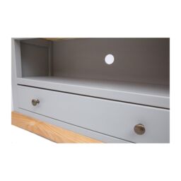 Cabinet Bits Bomporto Light Grey 1 Drawer TV Cabinet Brass Knob - thumbnail 5