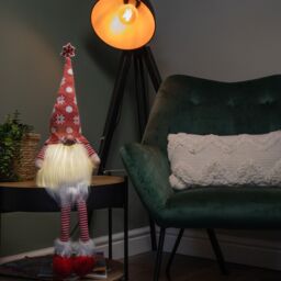 Samuel Alexander 69cm Battery Operated Christmas Gonk Decoration with Dangly legs in Red - thumbnail 2