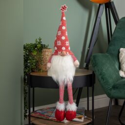 Samuel Alexander 69cm Battery Operated Christmas Gonk Decoration with Dangly legs in Red - thumbnail 3