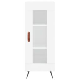 Berkfield Home Sideboard High Gloss White 34.5x34x90 cm Engineered Wood - thumbnail 5