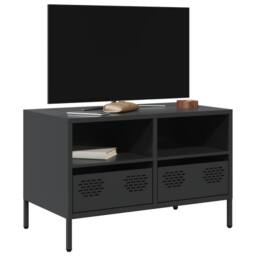 Berkfield Home TV Cabinet Black 68x39x43.5 cm Cold-rolled Steel - thumbnail 2