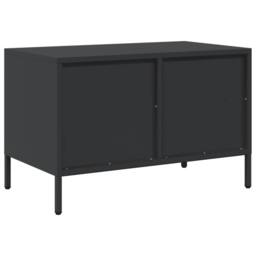 Berkfield Home TV Cabinet Black 68x39x43.5 cm Cold-rolled Steel - thumbnail 7