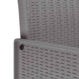 Berkfield Home Modern 5 Piece Garden Dining Set with Cushions Light Grey Poly Rattan - thumbnail 8