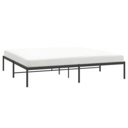 Berkfield Home Metal Bed Frame Black 180x200 cm Super King - thumbnail 3