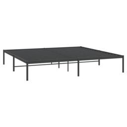 Berkfield Home Metal Bed Frame Black 180x200 cm Super King - thumbnail 4