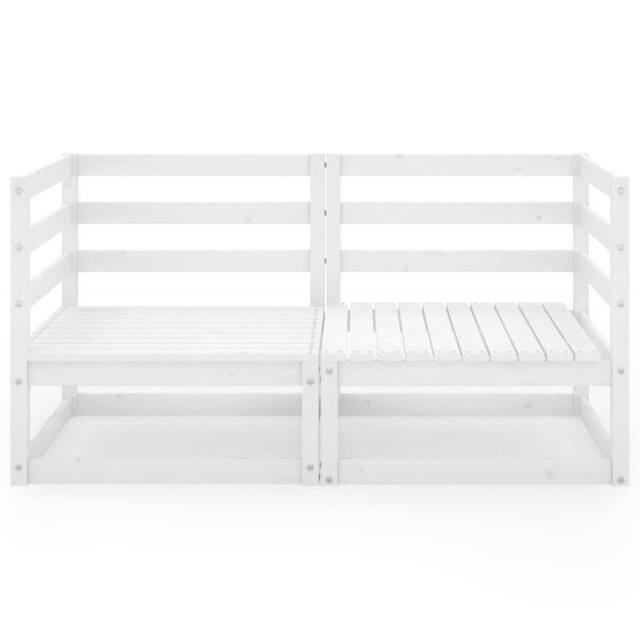 Berkfield Home Sturdy Garden 2-Seater Sofa White Solid Pinewood - image 1