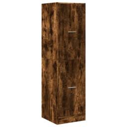 Berkfield Home Apothecary Cabinet¬†Smoked Oak 40x41x144.5 cm Engineered Wood in Brown - thumbnail 3