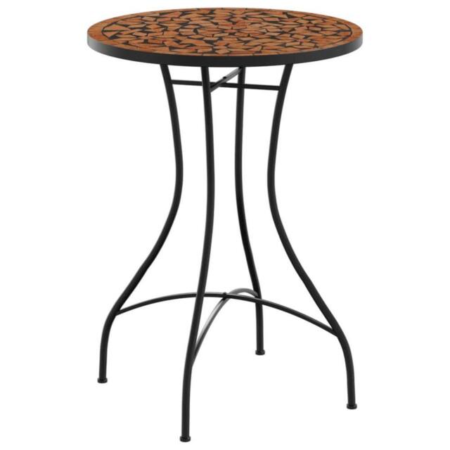 Berkfield Home Mosaic Bistro Table Terracotta √ò50x70 cm Ceramic in Burnt Orange - Size: 50x70 cm - image 1