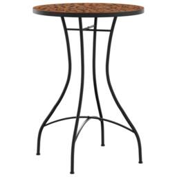 Berkfield Home Mosaic Bistro Table Terracotta √ò50x70 cm Ceramic in Burnt Orange - Size: 50x70 cm - thumbnail 4