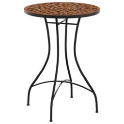 Berkfield Home Mosaic Bistro Table Terracotta √ò50x70 cm Ceramic in Burnt Orange - Size: 50x70 cm