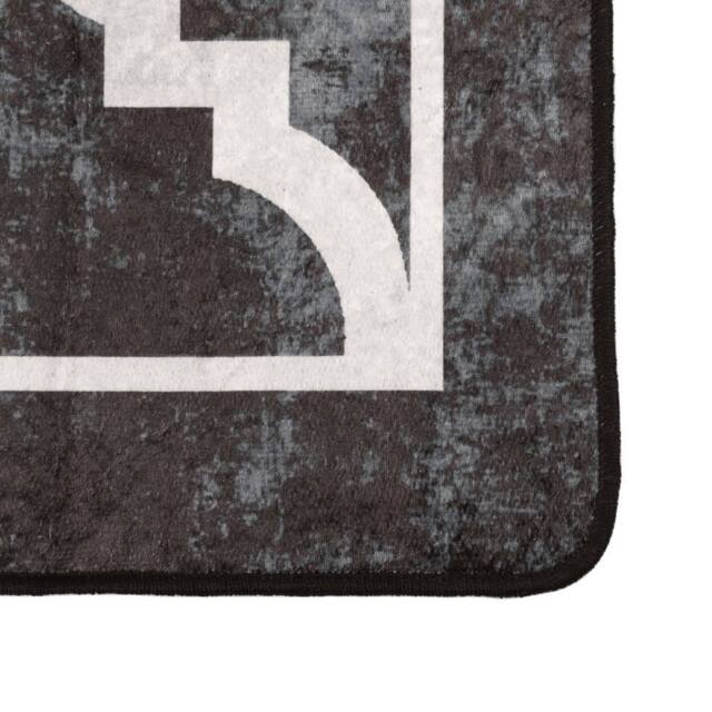 Berkfield Home Rug Washable Black & White 80x300 cm Anti Slip - Size: 100 cm diameter - image 1