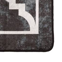 Berkfield Home Rug Washable Black & White 80x300 cm Anti Slip - Size: 100 cm diameter - thumbnail 1
