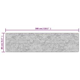 Berkfield Home Rug Washable Black & White 80x300 cm Anti Slip - Size: 100 cm diameter - thumbnail 8