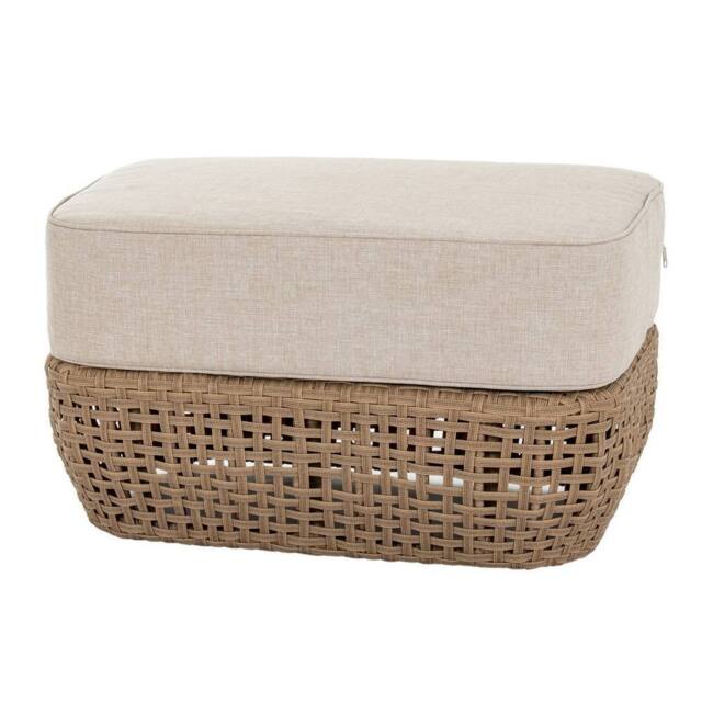 Lemon Pavilion Furniture and Decor Bloom Collection Outdoor Footstool - Metal - L55xW77xH27 cm - Brown - image 1