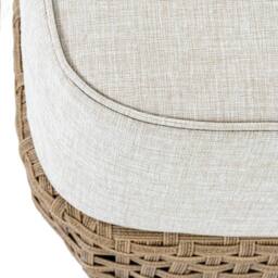 Lemon Pavilion Furniture and Decor Bloom Collection Outdoor Footstool - Metal - L55xW77xH27 cm - Brown - thumbnail 3