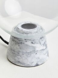 Orsina Contemporary Globe Lamp With Marble Base, Contrasting Bedside Table Light, Versatile Modern Lamp in Grey - thumbnail 5