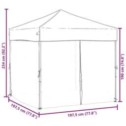 Berkfield Home Folding Party Tent with Sidewalls Black 2x2 m - thumbnail 9